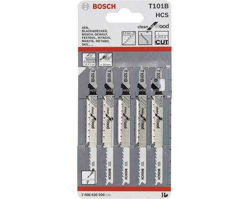 Bosch jigsaw blades T 101 B 5pcs.