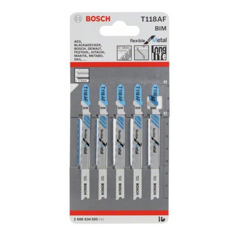 Bosch jigsaw blades T 118AF 5pcs.